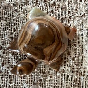 Marble Turtle Figurine Decoration Paperweight 3”